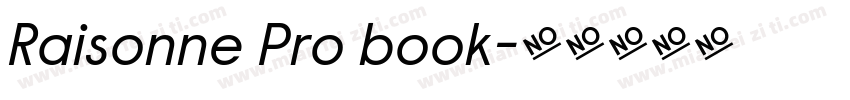 Raisonne Pro book字体转换